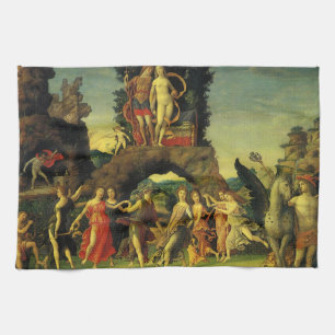 Parnassus, Mars and Venus by Andrea Mantegna Tea Towel