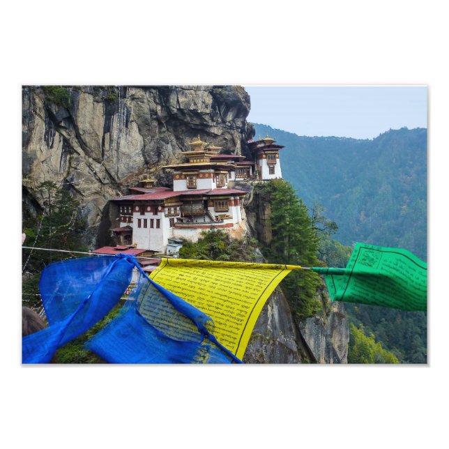 Paro Taktsang: The Tiger's Nest Monastery - Bhutan Photo Print (Front)