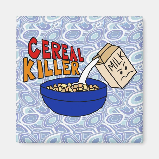 Parody Cereal Killer Breakfast Food Humour Magnet (Front)