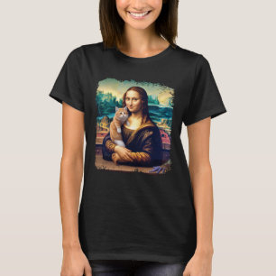 Parody Mona Lisa Kitty Feline Fashions Cat for Cat T-Shirt