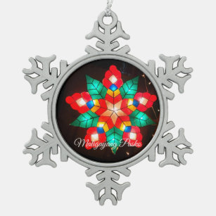 Parol Snowflake Framed Ornament