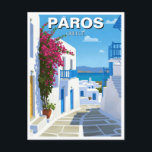 Paros Greece Island Travel Postcard<br><div class="desc">Paros, Greece, is a stunning island in the Cyclades, known for its charming whitewashed villages, crystal-clear waters, and relaxed Mediterranean vibe. Located in the Aegean Sea, Paros offers a perfect mix of traditional Greek culture and modern luxury, making it a favourite destination for travelers seeking both relaxation and adventure. The...</div>