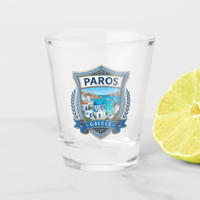 Paros Greece Shot Glass (Front)