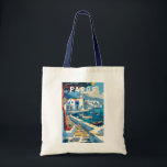 Paros Greece Travel Art Vintage Tote Bag<br><div class="desc">Paros retro vector travel design. Paros is a Greek island in the Aegean Sea best known for its beaches and traditional villages.</div>