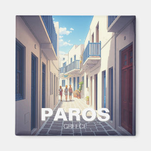 Paros, Greece white and blue Magnet