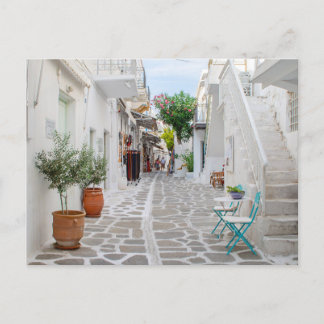 Paros Parikia Shopping Street Postcard