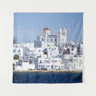 Paros Village Naoussa Island View Tapestry