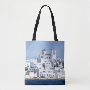 Paros Village Naoussa Island View Tote Bag