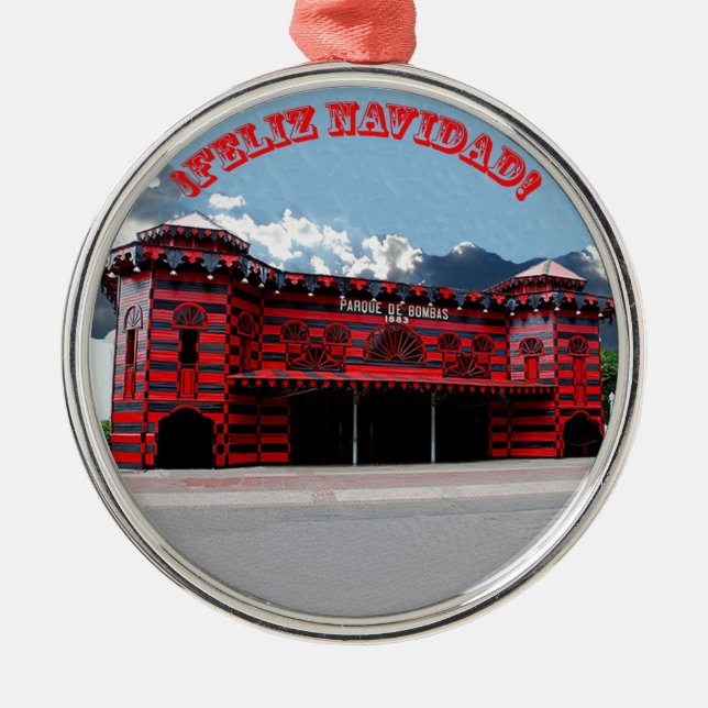 Parque de Bombas de Ponce, Puerto Rico Metal Ornament (Front)