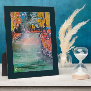 Parque de San Vicente Painting by Alfred Fox Plaque