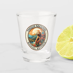 Parque Nacional Manuel Antonio Sloth Travel Art Shot Glass
