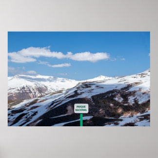 Parque Nacional Sierra Nevada Mountains Poster