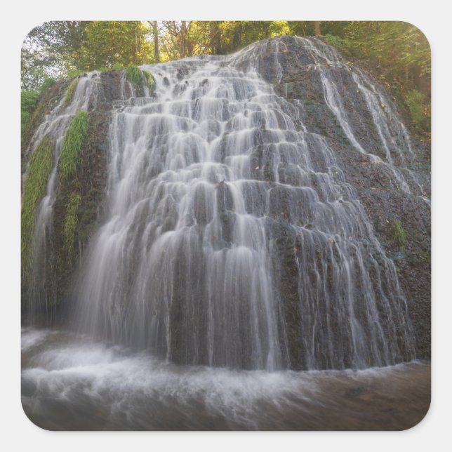Parque Natural del Monasterio - Waterfall Square Sticker (Front)