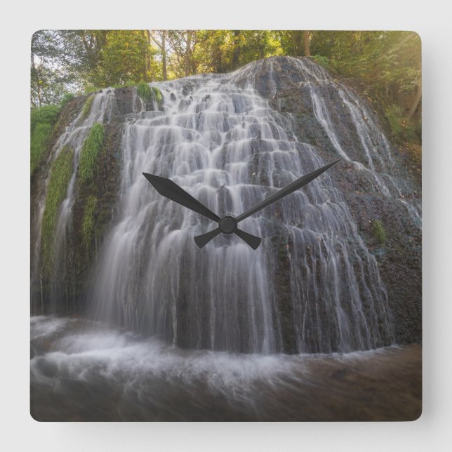 Parque Natural del Monasterio - Waterfall Square Wall Clock (Front)