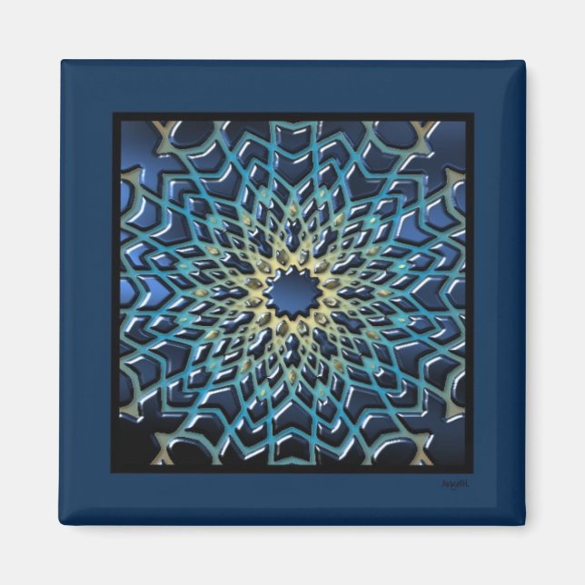 Parquet Magnet - Navy Blue (Front)