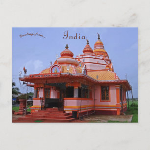 Parra Mahadev Temple Goa India Postcard
