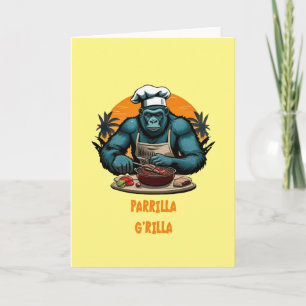 Parrilla G'rilla Master BBQ Griller Fun Pun Card