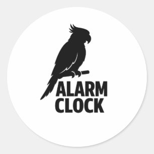 Parrot Alarm Clock Funny Pet Owner Sticker