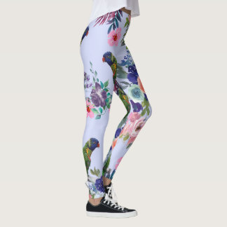 Parrot Among the Blooms Leggings