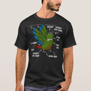 Parrot Anatomy I Green Cheek Conure T-Shirt