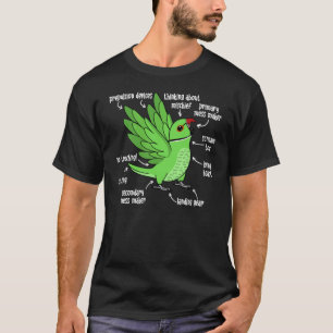 Parrot Anatomy I Green Indian Ringneck T-Shirt