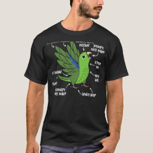 Parrot Anatomy I Green Parrotlet T-Shirt