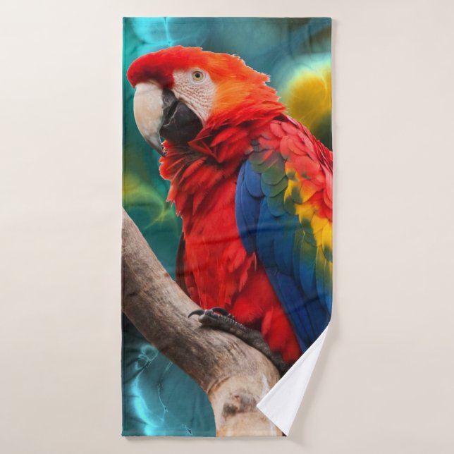Parrot Art 1 Bathroom Towel Set (Bath Towel)