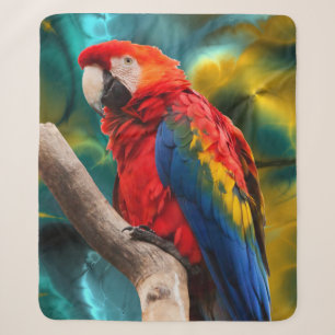 Parrot Art 1 Sherpa Fleece Blankets
