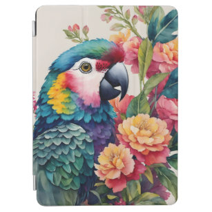 Parrot Art Colourful Floral iPad Air Cover