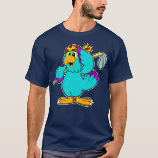 Parrot as Cleaner with Mop T-Shirt