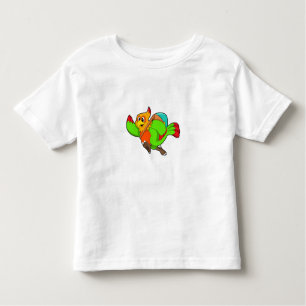 Parrot as Hiker with Backpack Toddler T-Shirt