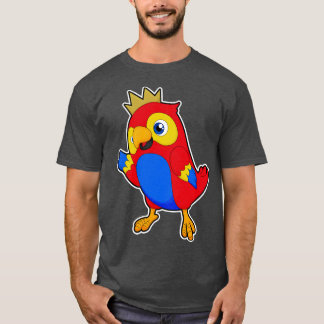 Parrot as King with Crown T-Shirt