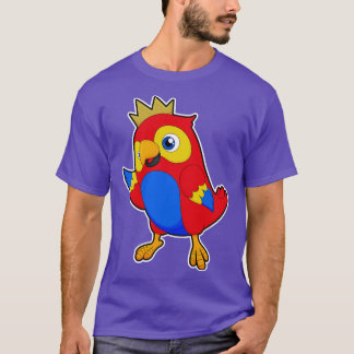 Parrot as King with Crown T-Shirt