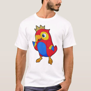 Parrot as King with Crown T-Shirt