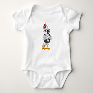Parrot as Musician with Sunglasses Baby Bodysuit