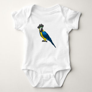 Parrot as Pirate with Hat Baby Bodysuit