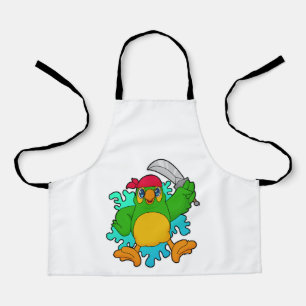 Parrot as Pirate with Sword Apron