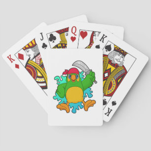 Parrot as Pirate with Sword Playing Cards