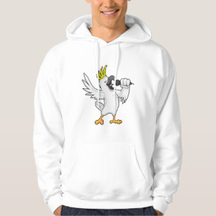 Parrot as Singer with Microphone Hoodie