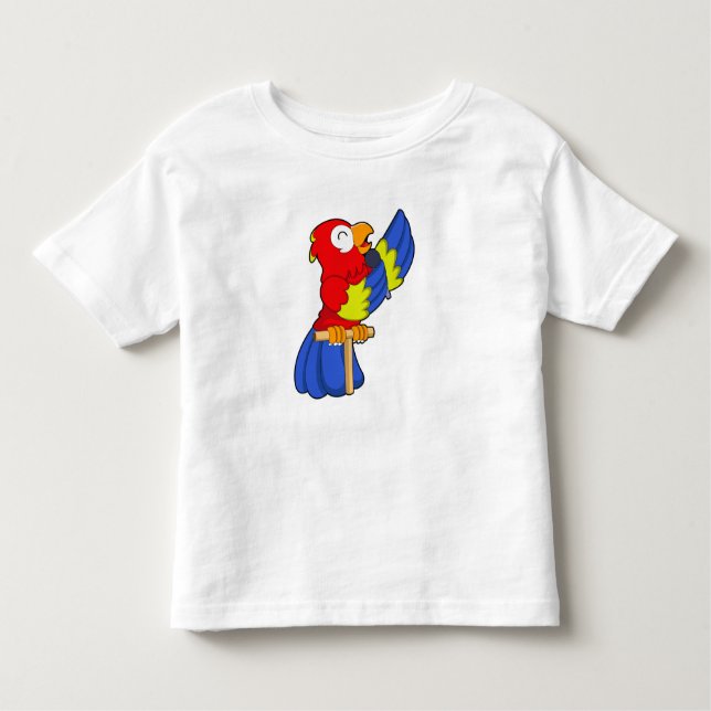 Parrot as Singer with Microphone Toddler T-Shirt (Front)