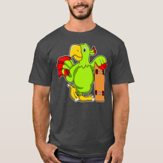 Parrot as Skater as Skateboard T-Shirt