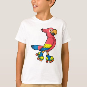 Parrot as Skater with Roller skates T-Shirt
