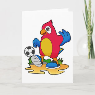 Parrot as Soccer player with Soccer Card