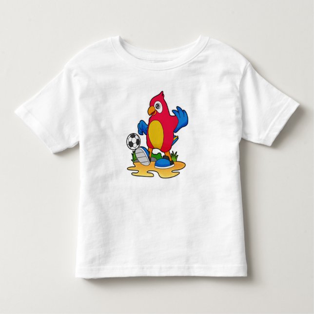 Parrot as Soccer player with Soccer Toddler T-Shirt (Front)