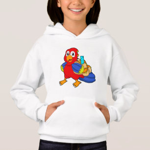 Parrot as Student with Backpack