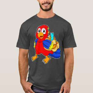 Parrot as Student with Backpack T-Shirt