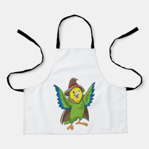 Parrot as Wizard with Hat Apron
