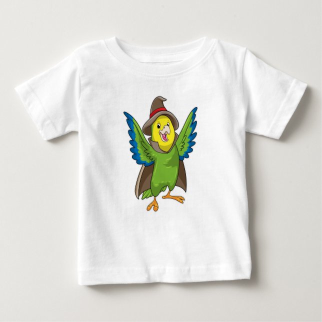 Parrot as Wizard with Hat Baby T-Shirt (Front)
