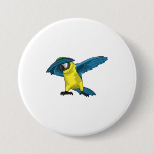 Parrot at Hip Hop Dance Dab 7.5 Cm Round Badge