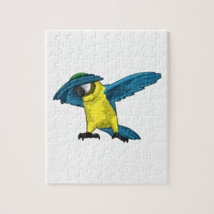Parrot at Hip Hop Dance Dab Jigsaw Puzzle